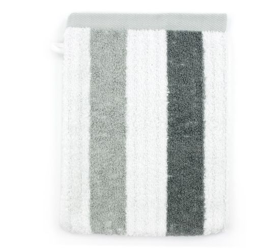 Gant De Toilette 16x21 Cm Coton 480g/m2 Classic Stripes Gris