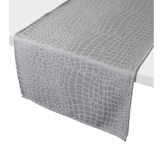 Chemin De Table 45x150 Cm Jacquard 100% Polyester Lounge Perle