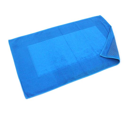 Tapis De Bain Antidérapant 60x90 Cm Velours Prestige Bleu Turquoise
