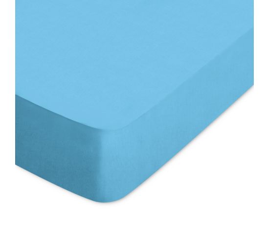 Drap Housse Uni 70x150 Cm Coton Alto Bleu Sky