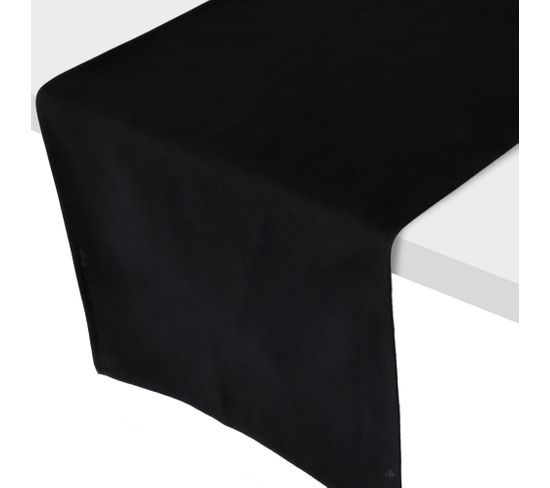 Chemin De Table 45x150 Cm Diabolo Noir Traitement Teflon