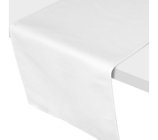 Chemin De Table 45x150 Cm Diabolo Blanc Traitement Teflon