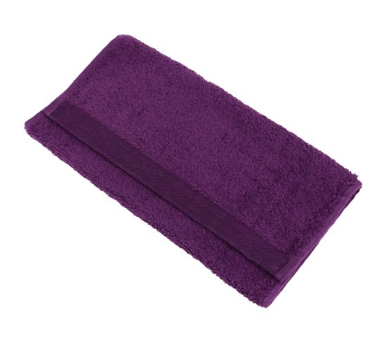 Serviette Invité 30x50 Cm Coton Peigné Alba Violet