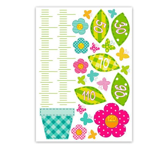 Sticker Enfant Fleurs- 70 X 50 Cm - Multicolore