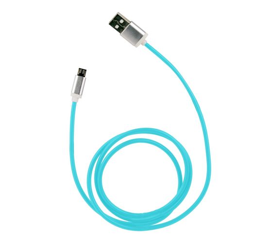 Cable Micro Usb 2.0 Universel - Phosphorescent - 1 M - Bleu
