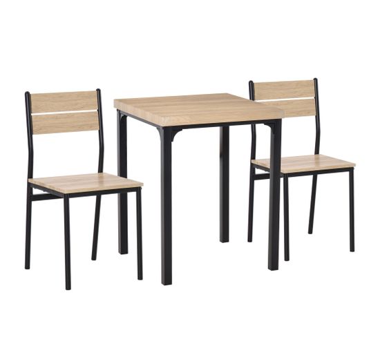 Table Avec 2 Chaises Style Industriel