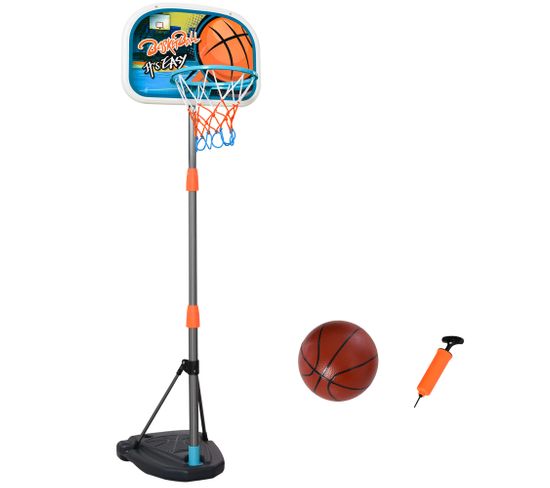 Panier De Basket-ball Sur Pied Hauteur Réglable 1,26 – 1,58 M + Accessoires