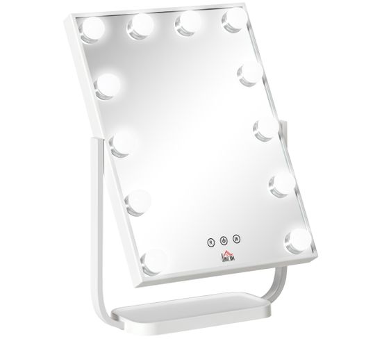Miroir Maquillage Hollywood LED Tactile Inclinable