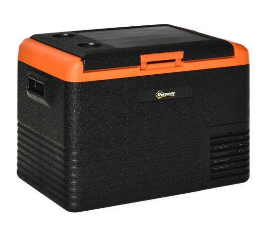 Glacière Congélateur Portable À Compression 40l - Orange Noir