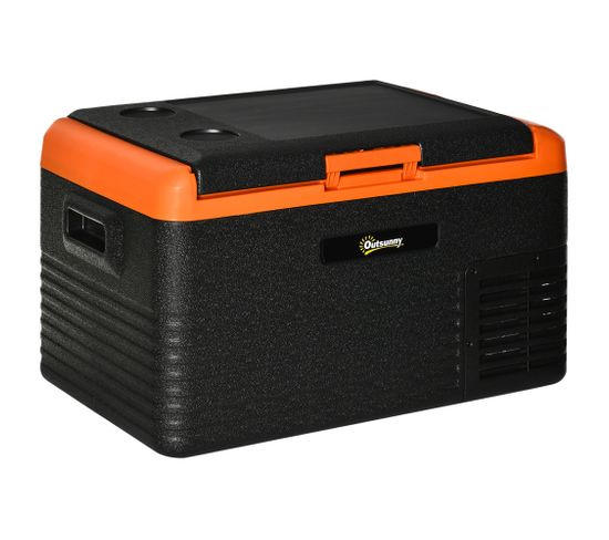 Glacière Congélateur Portable À Compression 30l - Orange Noir
