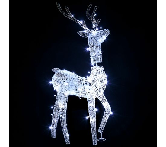 Déco Renne De Noël Lumineux 92 LED Blanc Froid