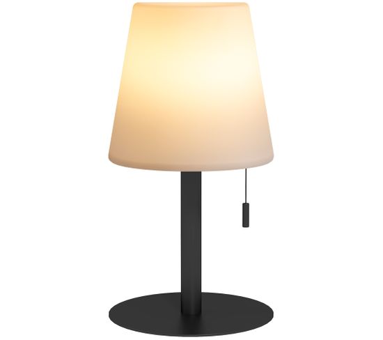 Lampe De Table LED De Jardin Sans Fil USB Réglable Noir Blanc