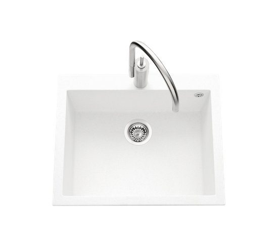 Evier Granit Blanc Luisina Quadrille 1 Bac 610x500 Evier But