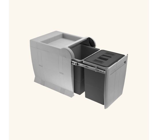 poubelle de cuisine encastrable batura 2x18 litres poubelle sac poubelle but