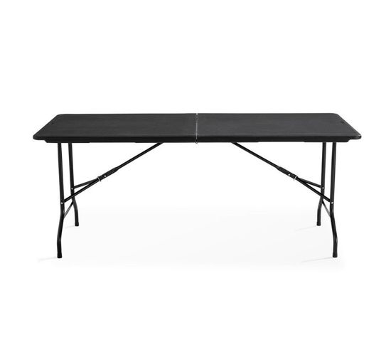 Table Pliante Noire 180cm 8 Places Pehd