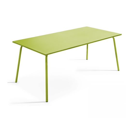 Palavas - Table Rectangle Acier Vert