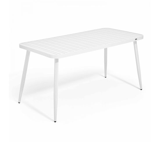 Table De Jardin En Aluminium Blanc