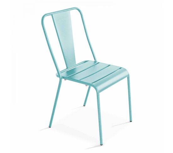 Chaise En Métal Turquoise