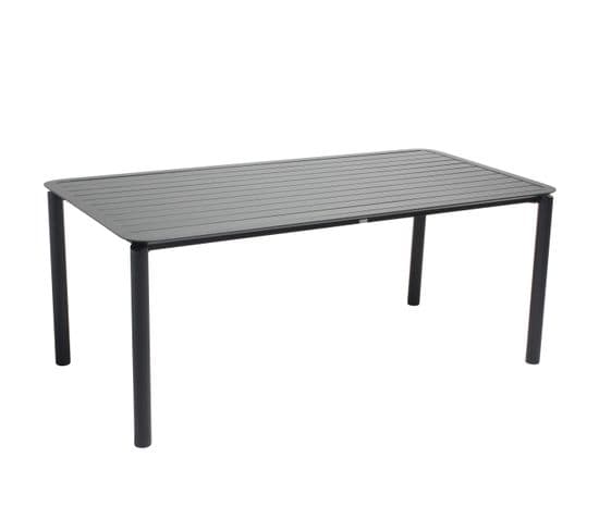 Table De Terrasse Rectangulaire En Aluminium Noire