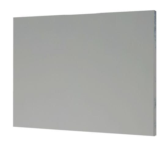 Miroir Simple Rectangle - Argent - 90x70cm - Verre - Chants Alu
