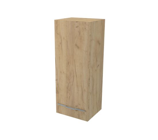 Demi-colonne à Suspendre Alan L35cm - Chêne Rustique - Plaqué Bois - Livré Monté