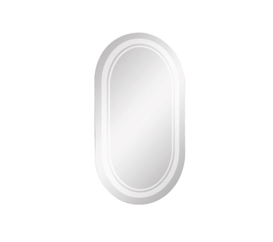 Miroir Rétro-éclairant Signy - Argent - 57x100cm - Verre - Contours Sablés