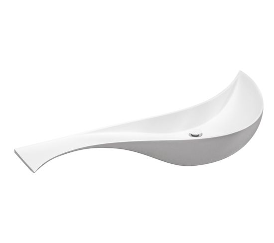 Plan Vasque à Suspendre Ivory - 120cm - Blanc - Solid Surface - Sans Trop Plein