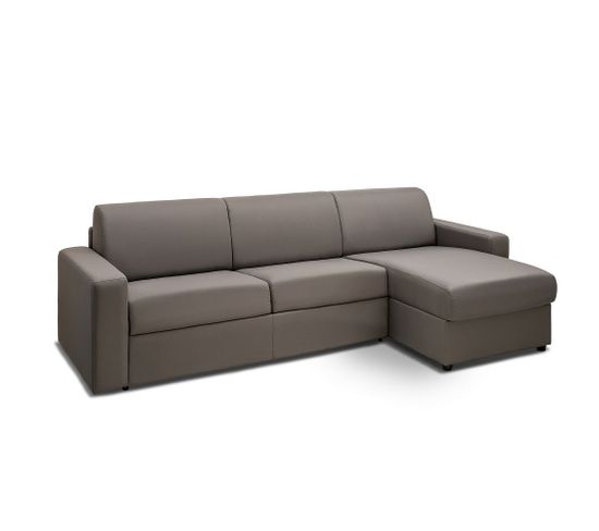 Canapé D'angle Convertible Midnight Gris Silver Express Couchage 140 Cm