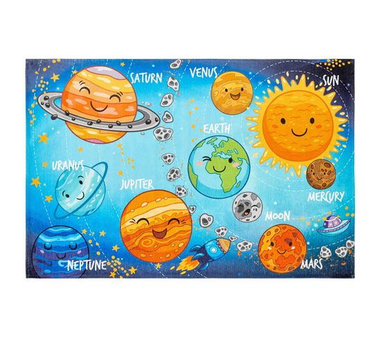 Tapis Plat Pour Chambre D'enfant Multicolore Solar Multicolore 80x120
