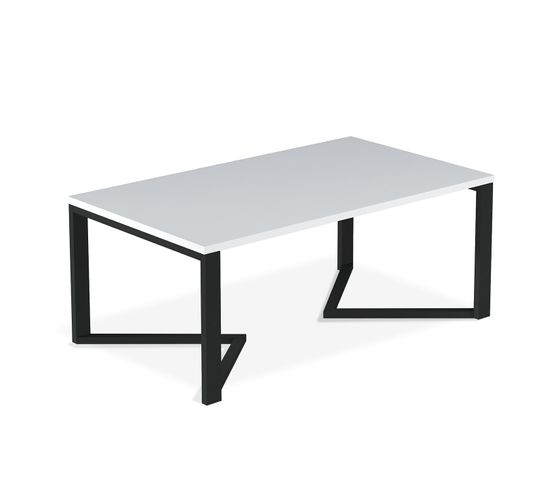 Table Basse De Style Industriel Méryl Blanc Mat