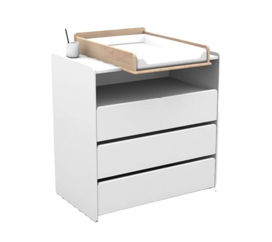 Pack Commode + Table à Langer - Bodhi White
