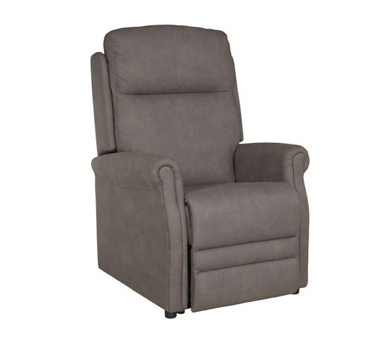 Fauteuil Relax Electrique Simili Cuir Taupe - Octave