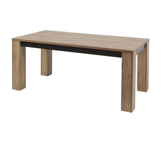 Table Allongeable 180-230cm Effet Bois Naturel Et Noir - Carson