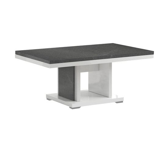 Table Basse Effet Pierre Pied Central Ouvert - Marika