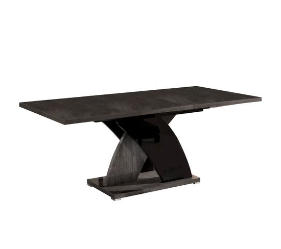 Table Allongeable 160-200cm Laquée Et Effet Bois - Anasma