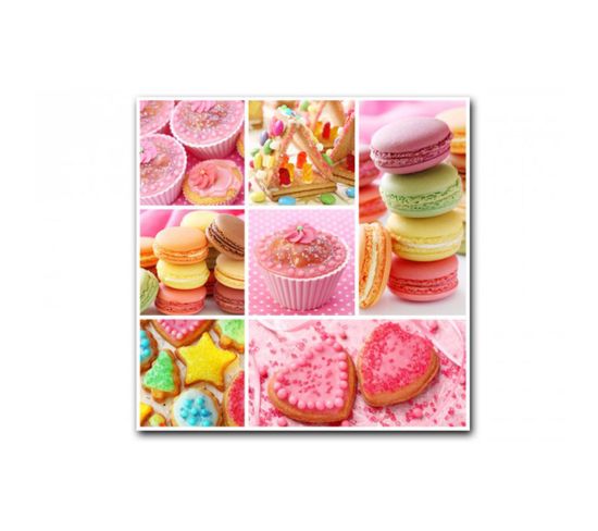 Tableau Gourmand Multicolore Cupcakes 50x50