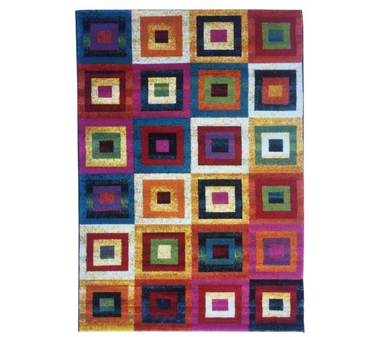 80x150 Tapis Moderne Rectangulaire Gioia A Multicolore