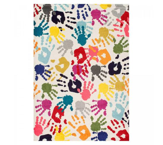 120x170 Tapis Enfant Rectangulaire Handi Boutik Multicolore