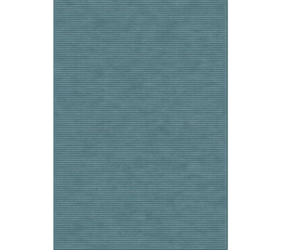 160x230 Tapis Design Et Moderne Rectangulaire Vt Ligne Relief 3d Bleu