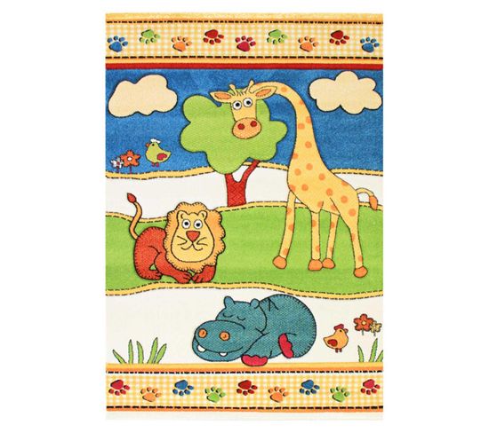 160x230 Tapis Enfant Rectangulaire Aimlan Multicolore