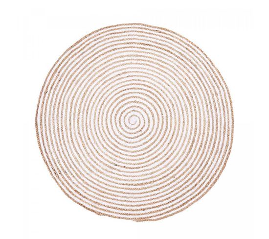 Tapis Rond 150x150 Rond Spiraltry Blanc