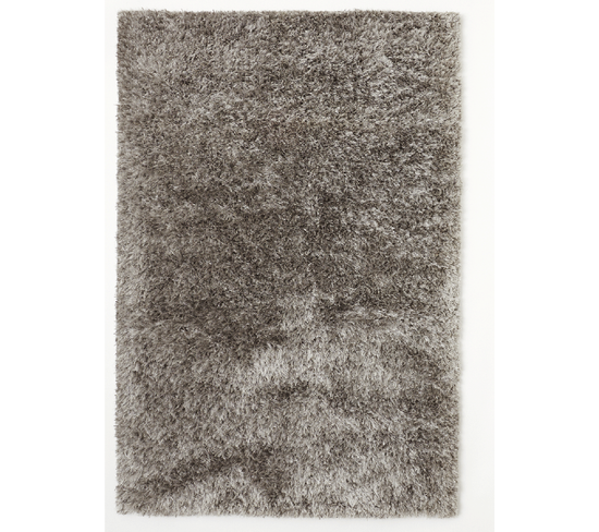 100x100 Rond Tapis Shaggy Poils Long Rond Malaidory Gris