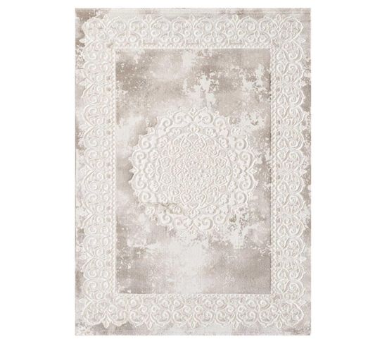 120x160 Tapis Orient Style Rectangulaire Khy Balrod Beige