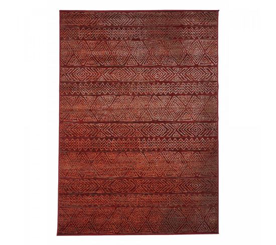 120x170 Tapis Berbère Style Rectangulaire Af Chila Rouge