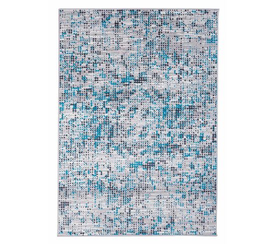 120x170 Tapis Design Et Moderne Rectangulaire Af Fondu Bleu