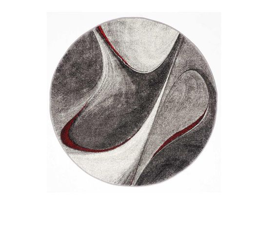 Tapis Rond 140x140 Rond Madila R Rouge
