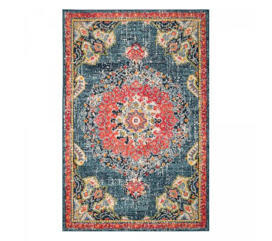 Tapis Orient Style 200x290 Olca Turquoise, Rouge