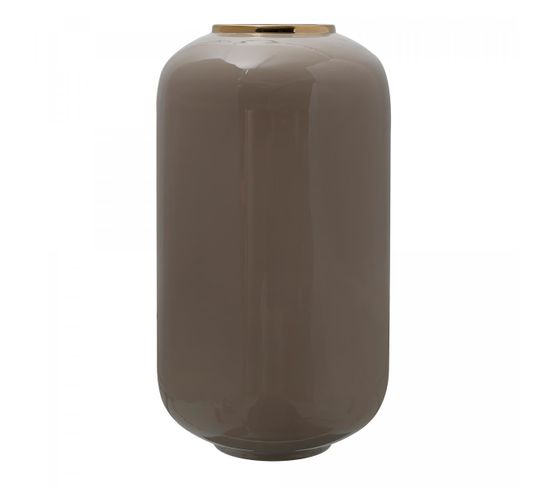 Vase 24x24 Oble Taupe, Or