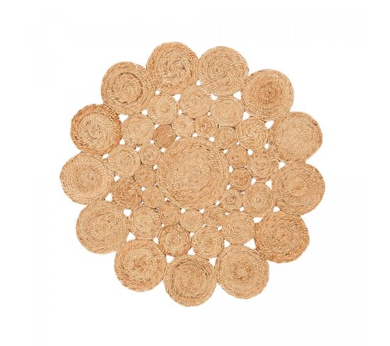 Tapis Rond 120x120 Rond Wood Beige