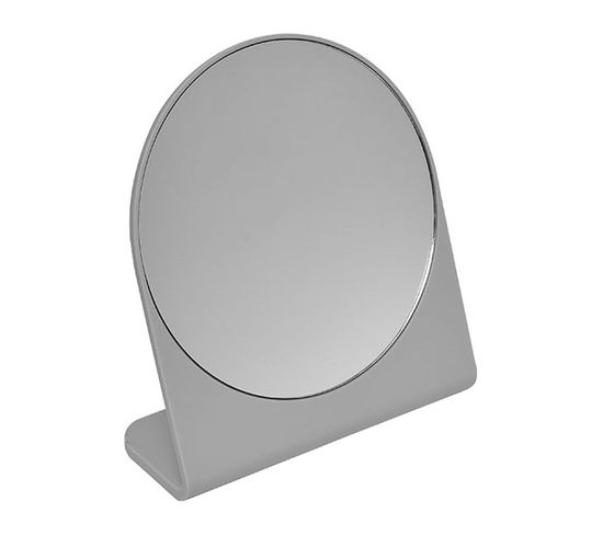 Miroir Sur Pied 1 Face En Métal Gris 17 X 19 Cm